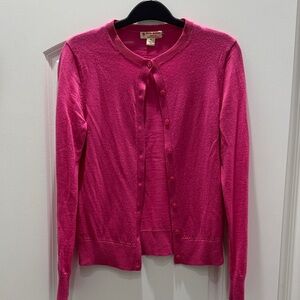 Brooks Brothers Vibrant Pink merino wool Cardigan XS